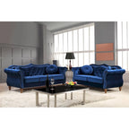 Ensemble de canapés Chesterfield Gracewood Hollow Mantel style milieu du siècle avec clous décoratifs