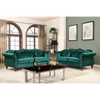 Ensemble de canapés Chesterfield Gracewood Hollow Mantel style milieu du siècle avec clous décoratifs