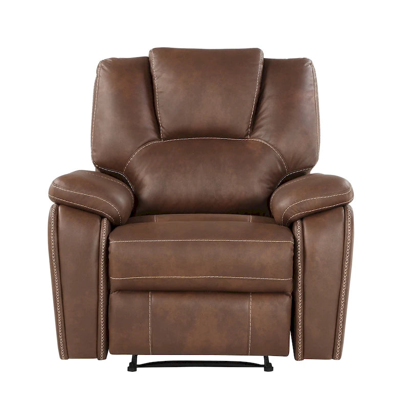 Fauteuil inclinable manuel Steve Silver Kameryn en similicuir