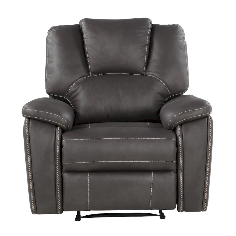 Fauteuil inclinable manuel Steve Silver Kameryn en similicuir