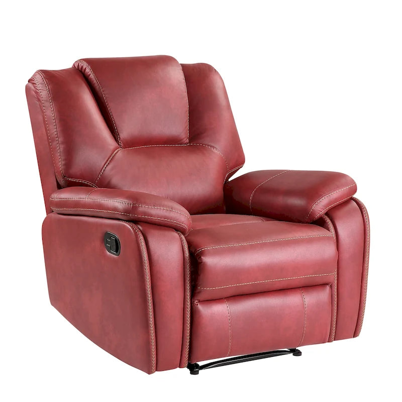 Fauteuil inclinable manuel Steve Silver Kameryn en similicuir