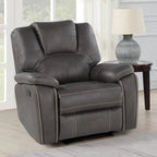 Fauteuil inclinable manuel Steve Silver Kameryn en similicuir