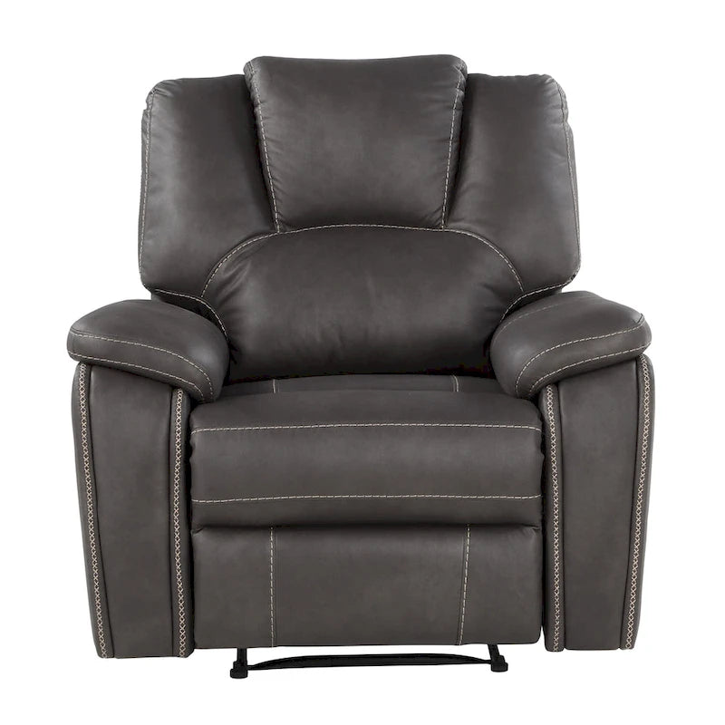Fauteuil inclinable manuel Steve Silver Kameryn en similicuir
