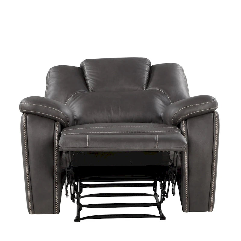 Fauteuil inclinable manuel Steve Silver Kameryn en similicuir