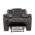 Fauteuil inclinable manuel Steve Silver Kameryn en similicuir