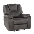 Fauteuil inclinable manuel Steve Silver Kameryn en similicuir
