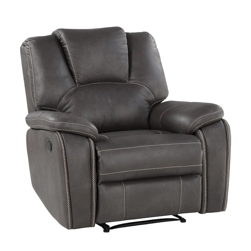 Fauteuil inclinable manuel Steve Silver Kameryn en similicuir
