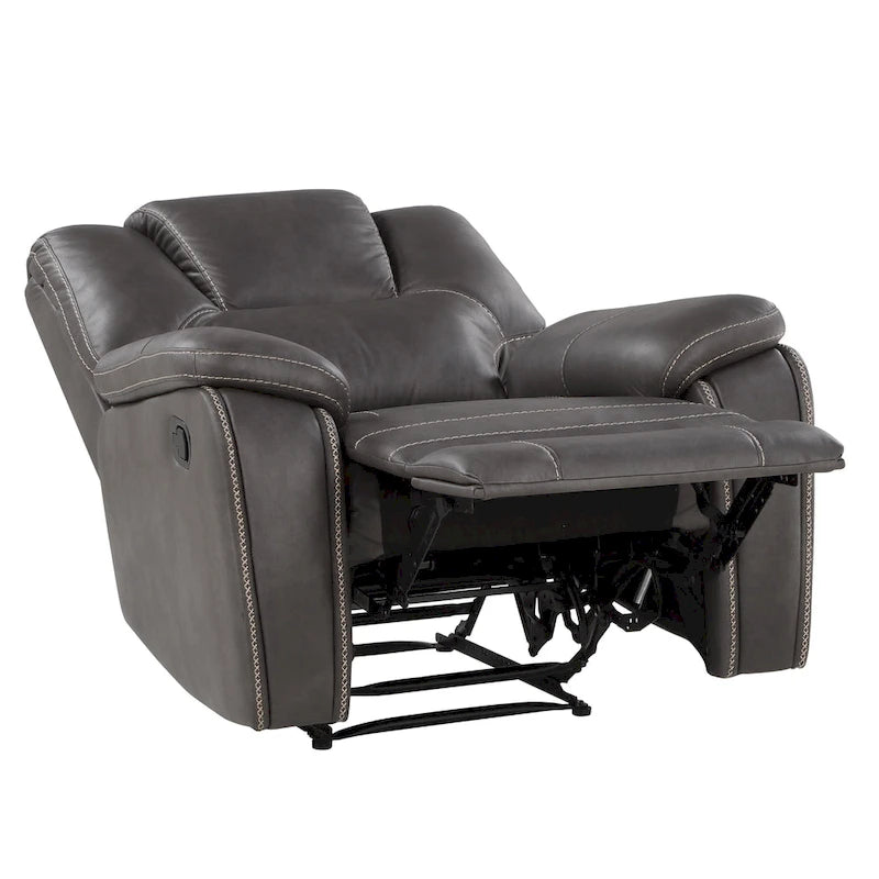 Fauteuil inclinable manuel Steve Silver Kameryn en similicuir