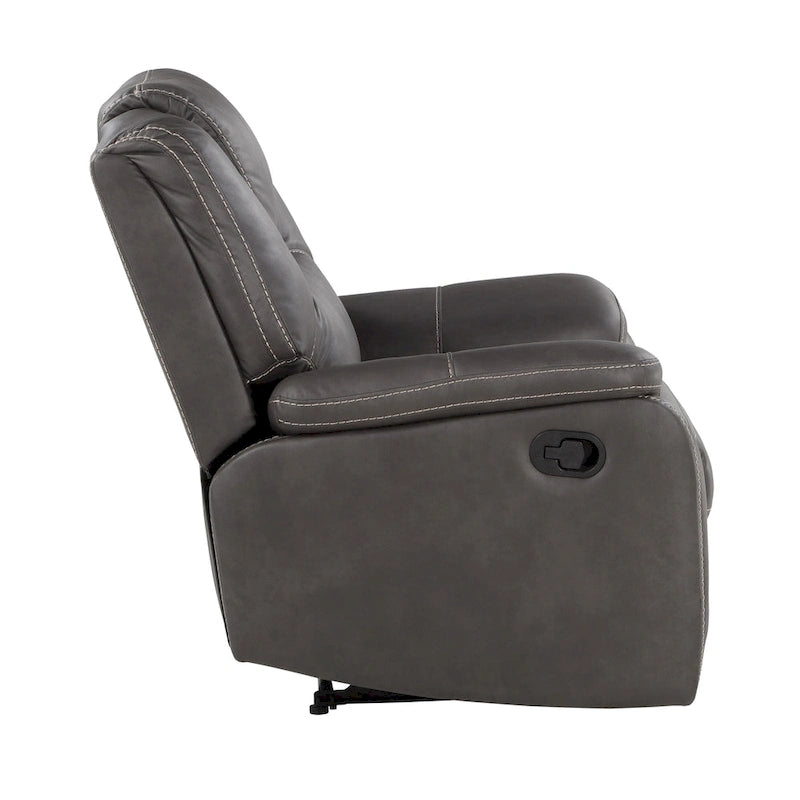 Fauteuil inclinable manuel Steve Silver Kameryn en similicuir