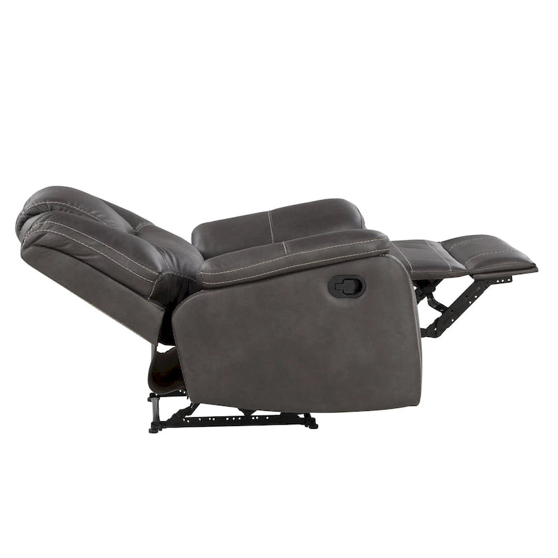 Fauteuil inclinable manuel Steve Silver Kameryn en similicuir