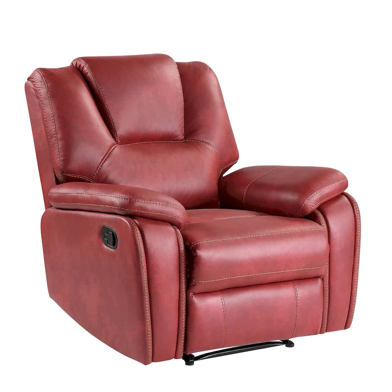 Fauteuil inclinable manuel Steve Silver Kameryn en similicuir