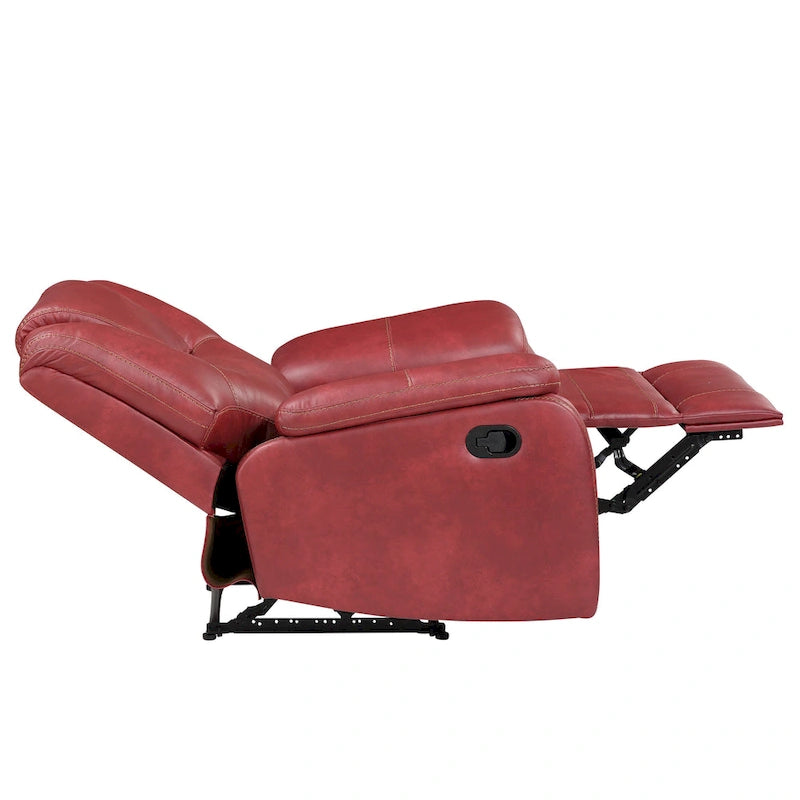 Fauteuil inclinable manuel Steve Silver Kameryn en similicuir
