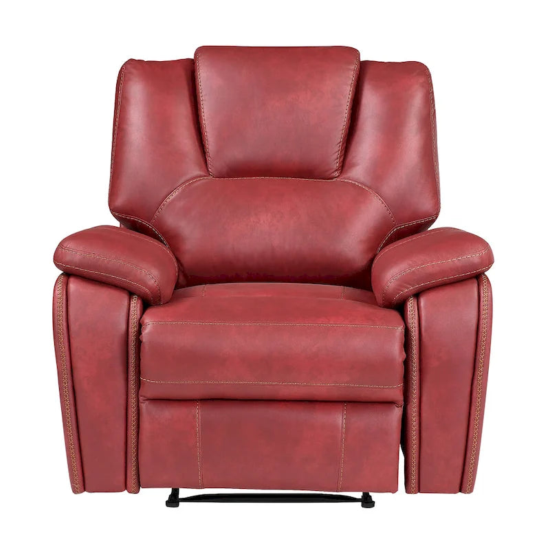 Fauteuil inclinable manuel Steve Silver Kameryn en similicuir