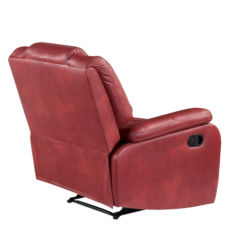 Fauteuil inclinable manuel Steve Silver Kameryn en similicuir