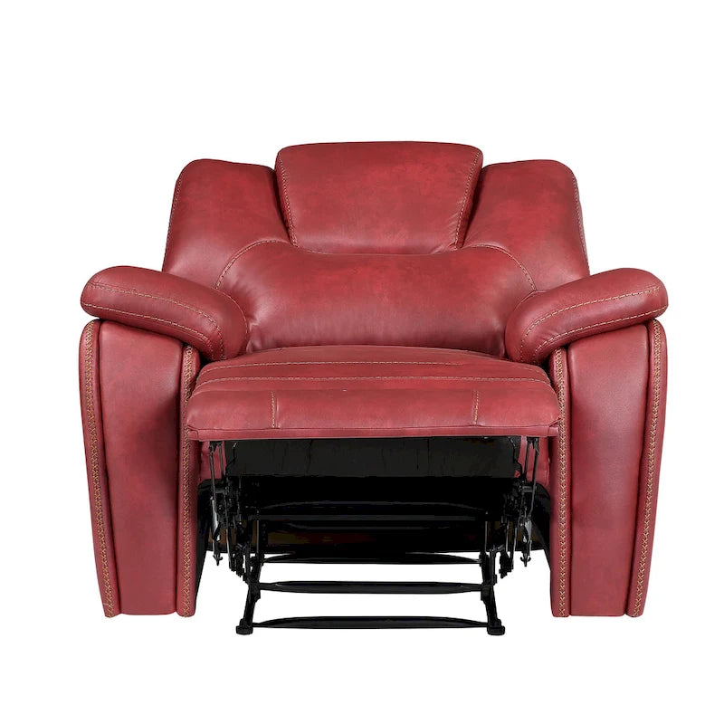 Fauteuil inclinable manuel Steve Silver Kameryn en similicuir