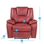 Fauteuil inclinable manuel Steve Silver Kameryn en similicuir