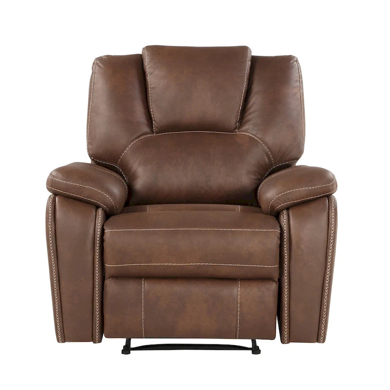 Fauteuil inclinable manuel Steve Silver Kameryn en similicuir