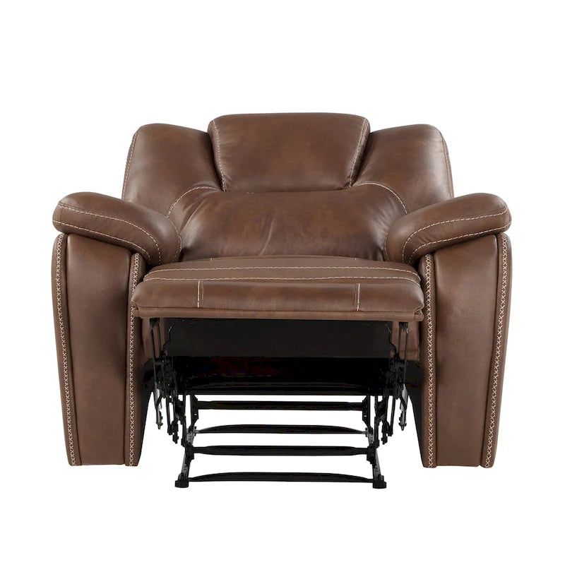 Fauteuil inclinable manuel Steve Silver Kameryn en similicuir