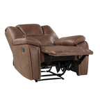 Fauteuil inclinable manuel Steve Silver Kameryn en similicuir
