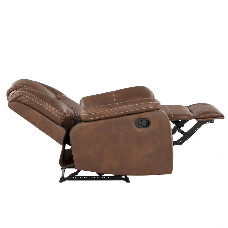 Fauteuil inclinable manuel Steve Silver Kameryn en similicuir