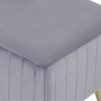 Banc d'entrée moderne capitonné de 24 pouces avec assise rembourrée en velours