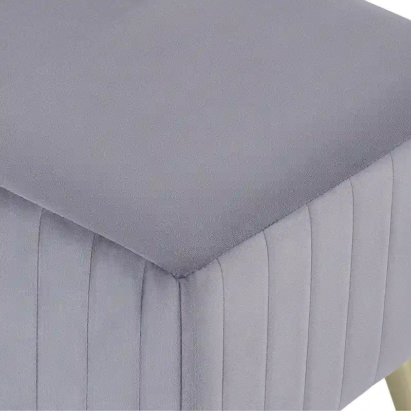 Banc d'entrée moderne capitonné de 24 pouces avec assise rembourrée en velours