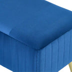 Banc d'entrée moderne capitonné de 24 pouces avec assise rembourrée en velours