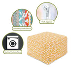Pouf ottoman Aruba d'intérieur/extérieur Majestic Home Goods, 68,5 cm L x 68,5 cm l x 43 cm H