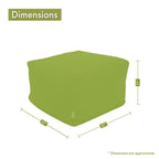 Pouf ottoman Aruba d'intérieur/extérieur Majestic Home Goods, 68,5 cm L x 68,5 cm l x 43 cm H