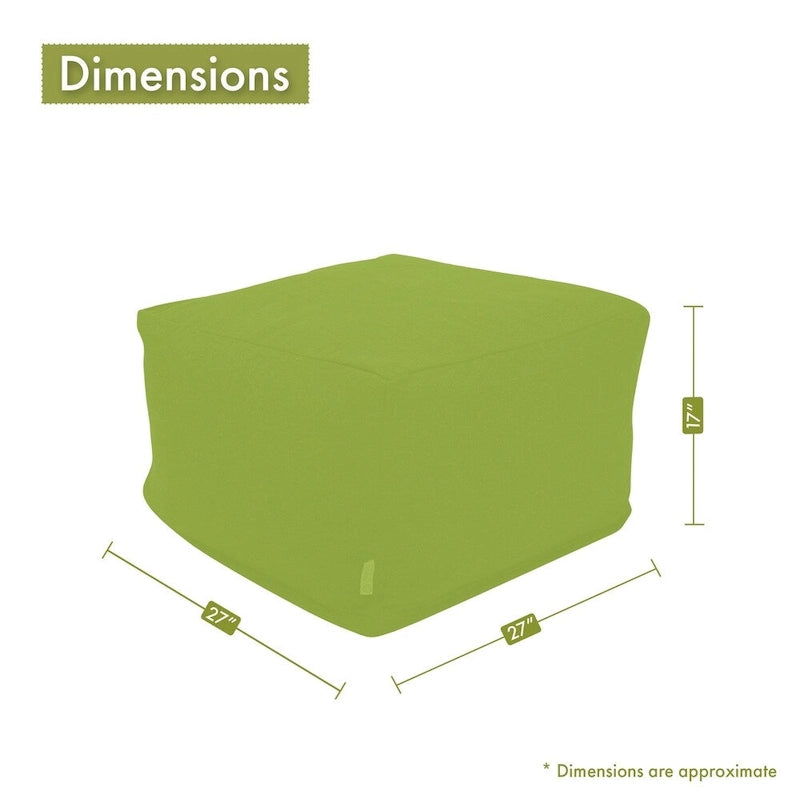 Pouf ottoman Aruba d'intérieur/extérieur Majestic Home Goods, 68,5 cm L x 68,5 cm l x 43 cm H