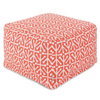 Pouf ottoman Aruba d'intérieur/extérieur Majestic Home Goods, 68,5 cm L x 68,5 cm l x 43 cm H