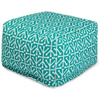 Pouf ottoman Aruba d'intérieur/extérieur Majestic Home Goods, 68,5 cm L x 68,5 cm l x 43 cm H