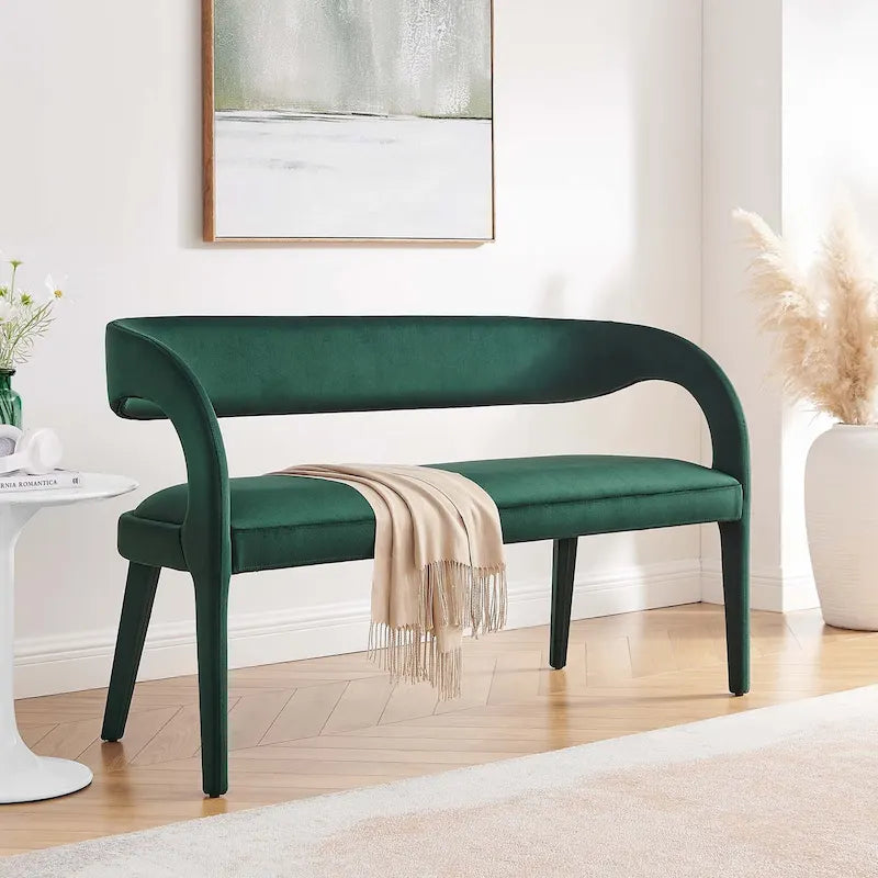 Banc d'appoint en velours Pinnacle Performance