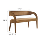 Banc d'appoint en velours Pinnacle Performance
