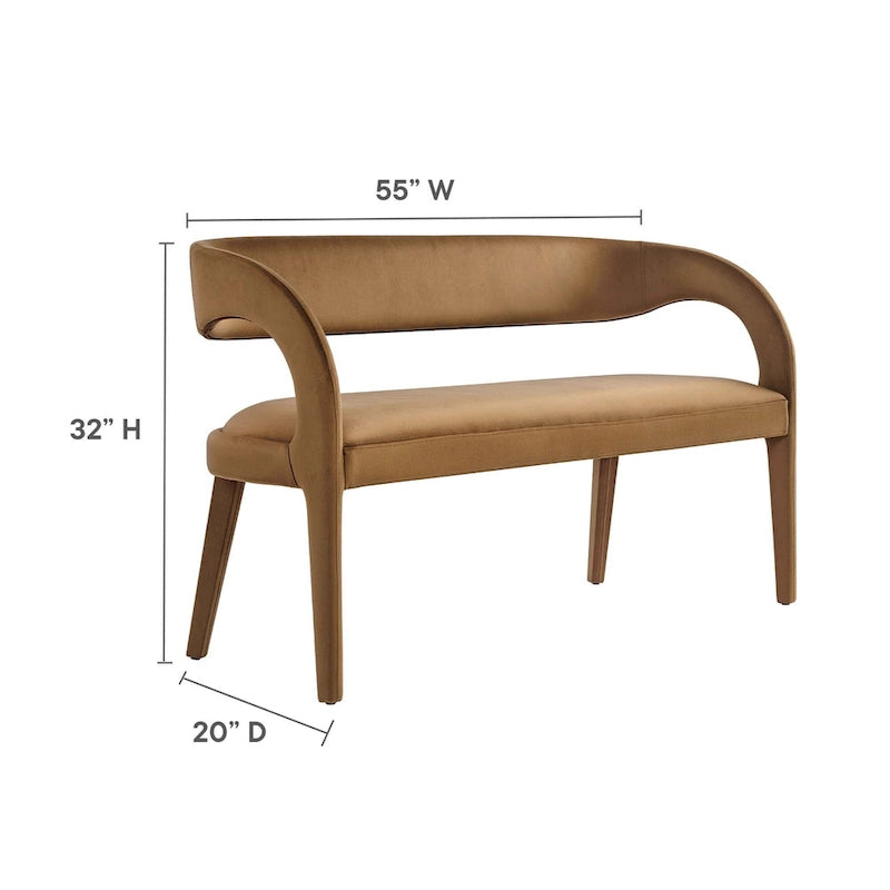 Banc d'appoint en velours Pinnacle Performance