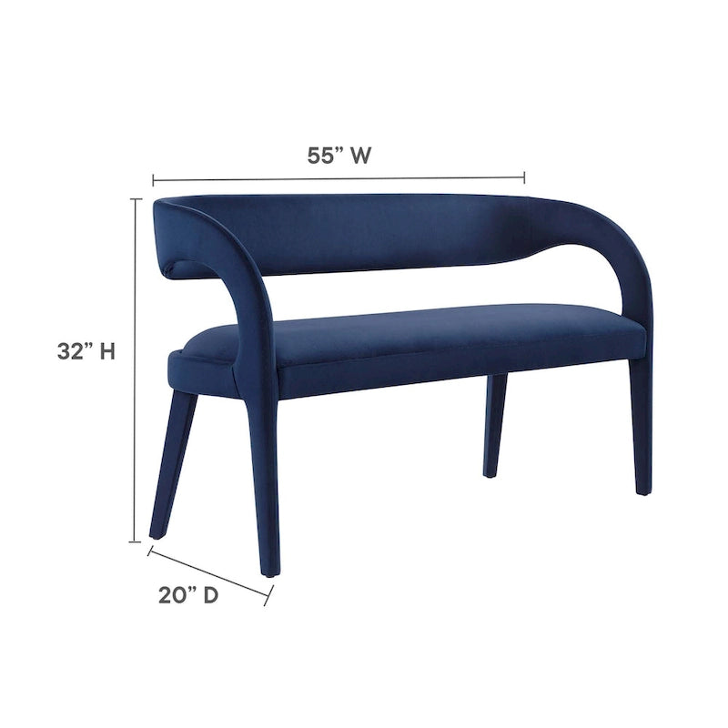 Banc d'appoint en velours Pinnacle Performance