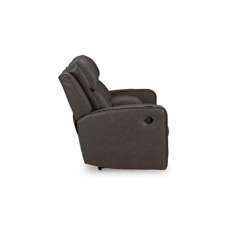 Canapé inclinable deux places avec console, Signature Design by Ashley Lavenhorne - 77 cm (L) x 42 cm (P) x 43 cm (H)