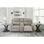 Canapé inclinable deux places avec console, Signature Design by Ashley Lavenhorne - 77 cm (L) x 42 cm (P) x 43 cm (H)
