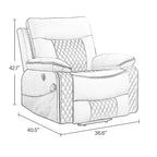 Fauteuil de massage chauffant inclinable électrique moderne en cuir pour personnes âgées