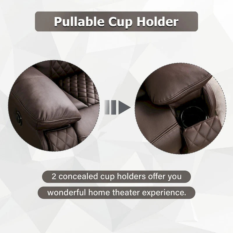 Fauteuil de massage chauffant inclinable électrique moderne en cuir pour personnes âgées