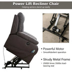 Fauteuil de massage chauffant inclinable électrique moderne en cuir pour personnes âgées