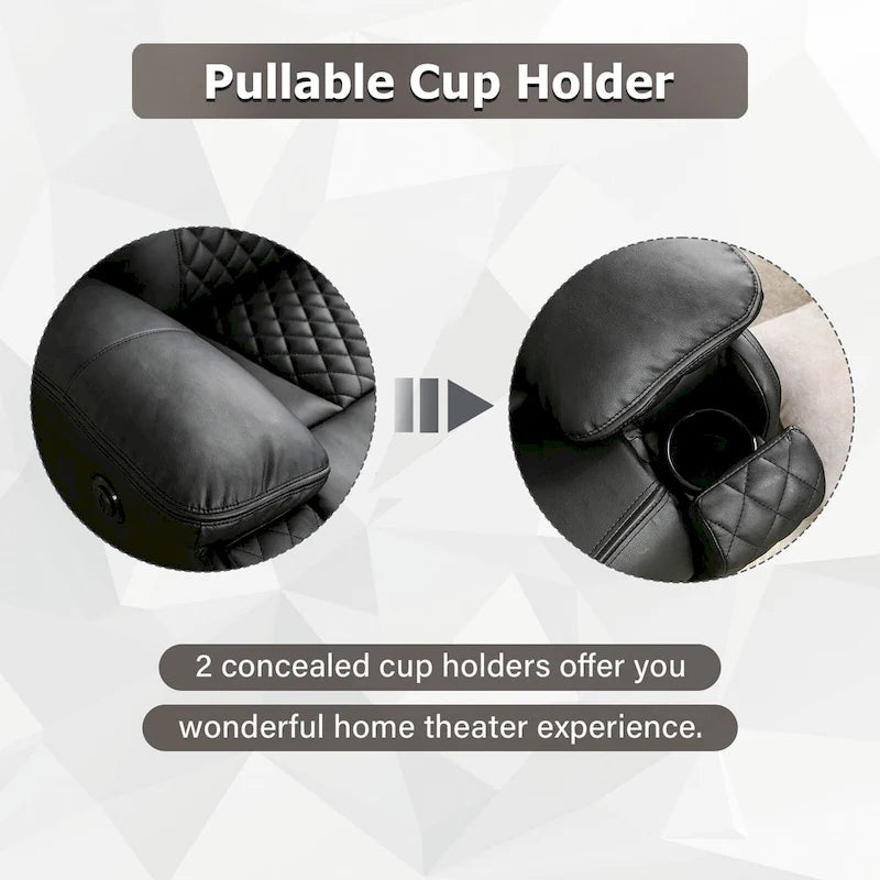 Fauteuil de massage chauffant inclinable électrique moderne en cuir pour personnes âgées