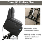 Fauteuil de massage chauffant inclinable électrique moderne en cuir pour personnes âgées