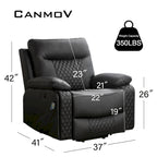 Fauteuil de massage chauffant inclinable électrique moderne en cuir pour personnes âgées