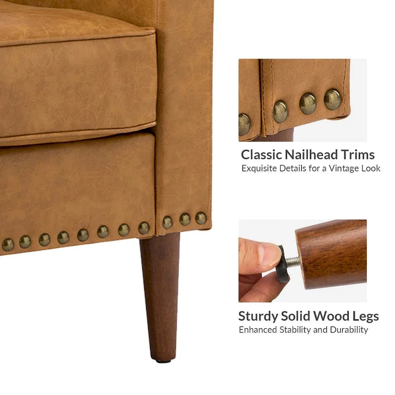 Fauteuil Duarte transitionnel avec accoudoirs inclinés, ensemble de 2