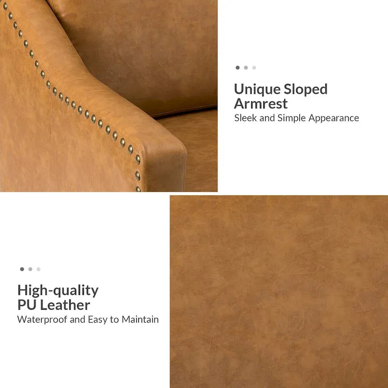 Fauteuil Duarte transitionnel avec accoudoirs inclinés, ensemble de 2