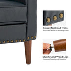 Fauteuil Duarte transitionnel avec accoudoirs inclinés, ensemble de 2