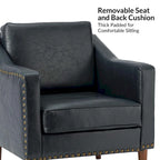 Fauteuil Duarte transitionnel avec accoudoirs inclinés, ensemble de 2