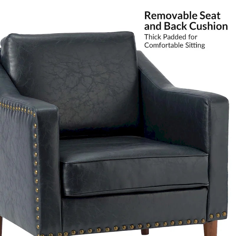 Fauteuil Duarte transitionnel avec accoudoirs inclinés, ensemble de 2