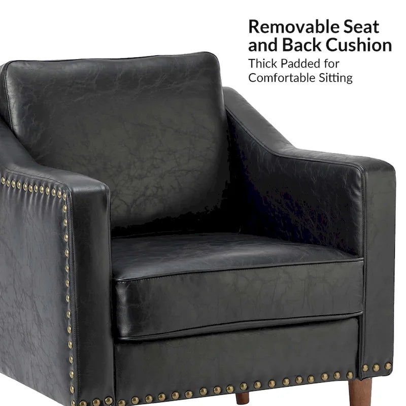 Fauteuil Duarte transitionnel avec accoudoirs inclinés, ensemble de 2